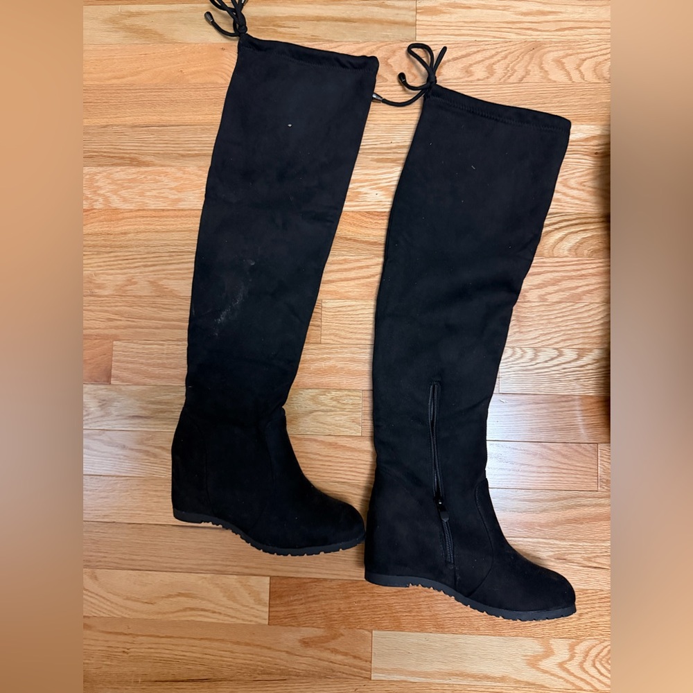 Elegant Black Over the Knee Boots